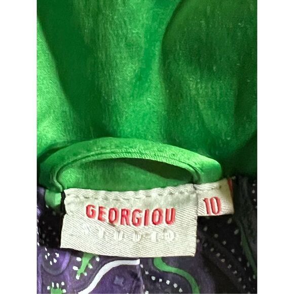 Georgiou Green 3/4 Sleeve Jacket Size 10 - Picture 4 of 4